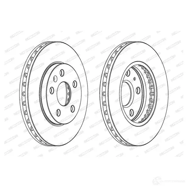 Тормозной диск FERODO DDF1721C-1 DDF1721C 712504 DDF 1721C изображение 0