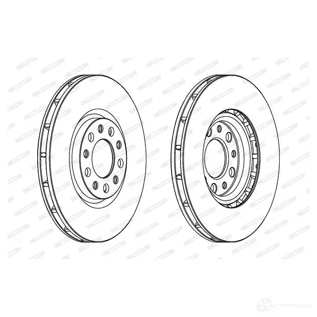 Тормозной диск FERODO D DF145 DDF145-1 712144 DDF1451 изображение 0