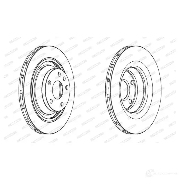 Тормозной диск FERODO DDF1849C DDF1 849C DDF1849C-1 712657 изображение 0