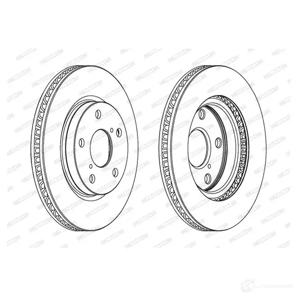 Тормозной диск FERODO DDF1838-1 712645 DDF18 38 DDF1838 - Изображение 1