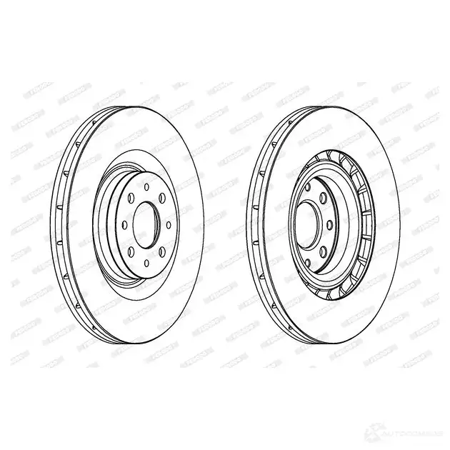 Тормозной диск FERODO 712537 DDF1 745 DDF1745-1 DDF1745 - Изображение 1