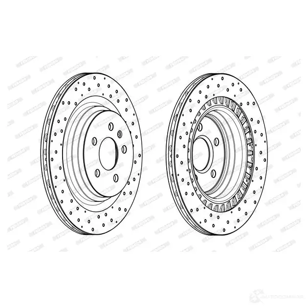 Тормозной диск FERODO 712896 DDF2205C DDF2205 C BQ7GC - Изображение 1