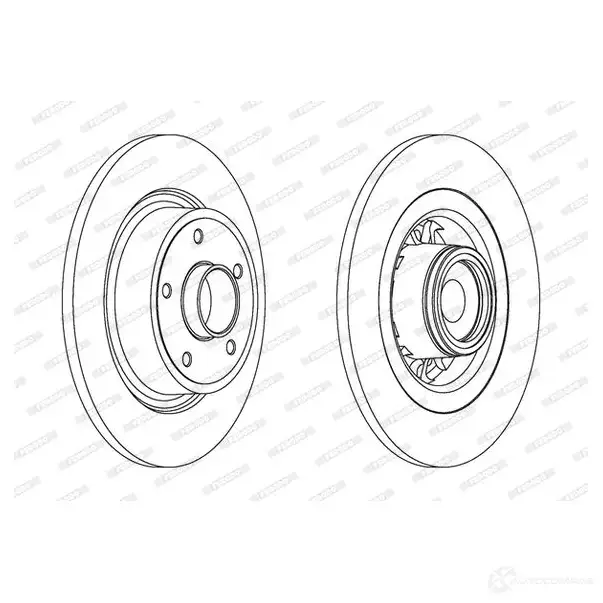 Тормозной диск FERODO DDF1569-1 712278 DDF1569-1 DDF156 9 изображение 0