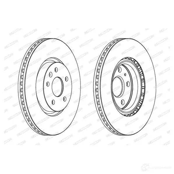 Тормозной диск FERODO DDF1723C-1 712510 DDF1723C-1 DD F1723C изображение 0