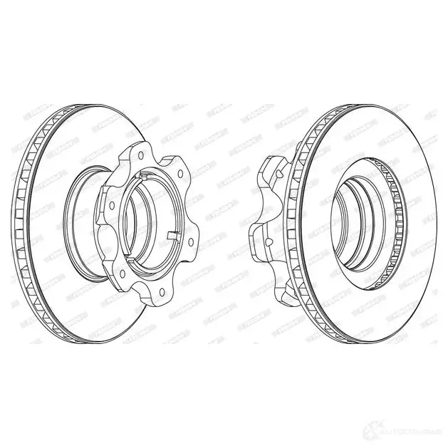 Тормозной диск FERODO FCR209A LEA2VNH FCR2 09A 715638 изображение 0