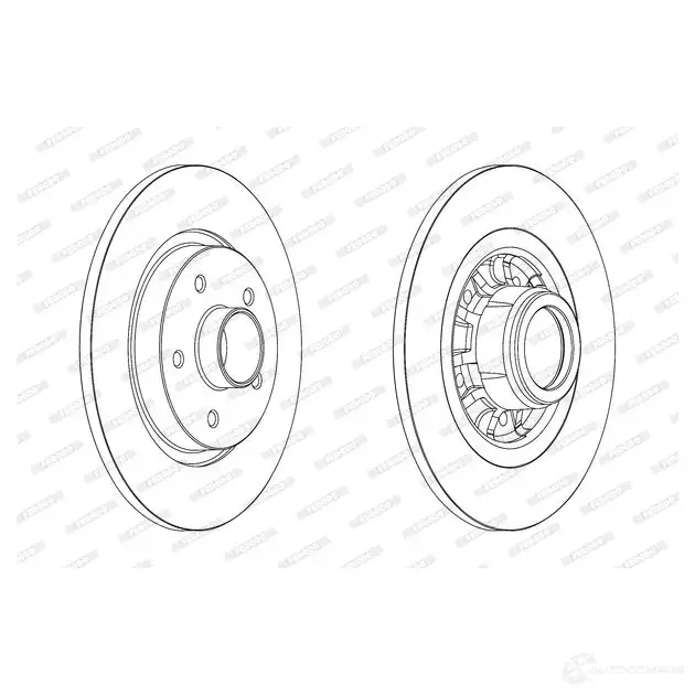 Тормозной диск FERODO DDF1734-1 DDF17 34 712524 DDF1734-1 изображение 0