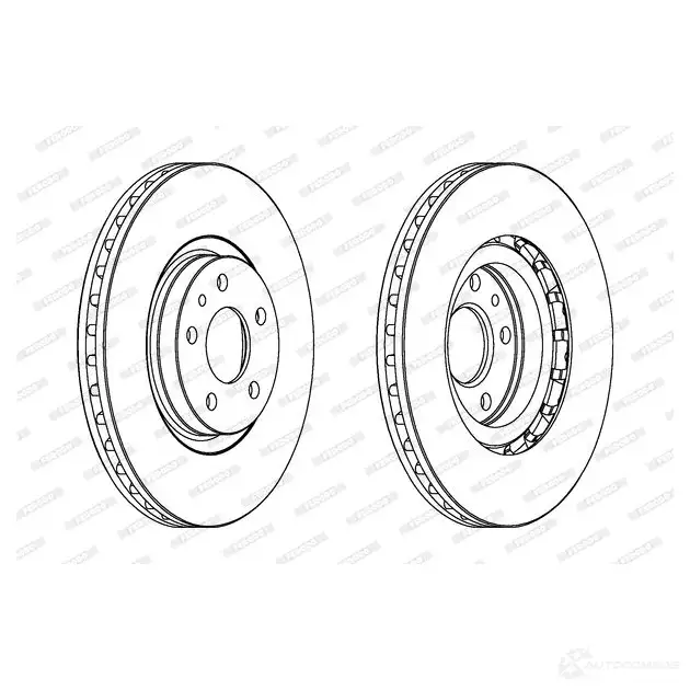 Тормозной диск FERODO DDF474-1 713157 DDF47 4 DDF474 - Изображение 1