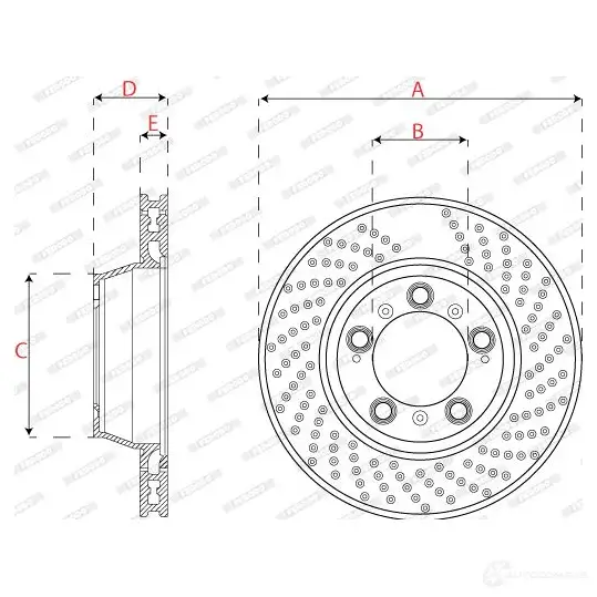Тормозной диск FERODO 7 F1TXF9 1437431962 DDF2131LC-1 изображение 1