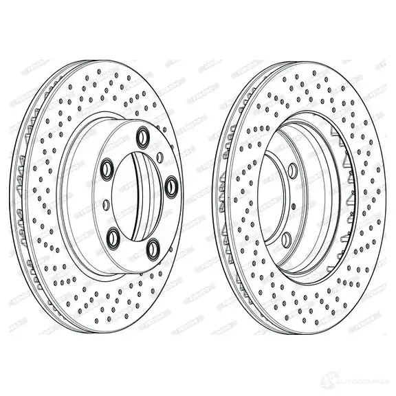 Тормозной диск FERODO DDF202 7LC-1 3XC85RX 1193641618 DDF2027LC-1 - Изображение 1