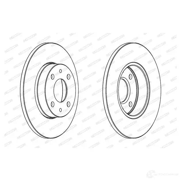 Тормозной диск FERODO DDF240-1 712941 DDF240 D DF240 изображение 0