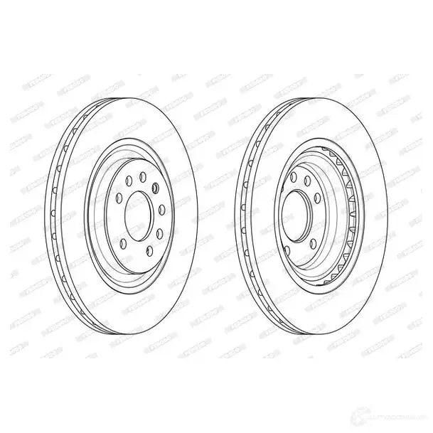 Тормозной диск FERODO GF1 C5RR DDF2595C-1 1424229629 изображение 0