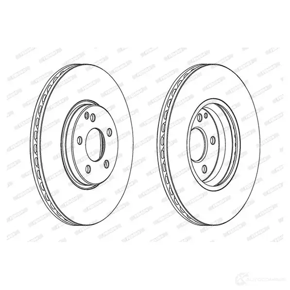Тормозной диск FERODO DDF1908C-1 DDF19 08C DDF1908C-1 712728 - Изображение 1