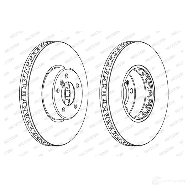Тормозной диск FERODO DDF1867C-1 DDF18 67C 712680 DDF1867C-1 - Изображение 1
