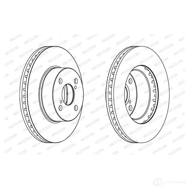 Тормозной диск FERODO DDF1294C 7QE18A2 1193639032 DDF1294 C изображение 0