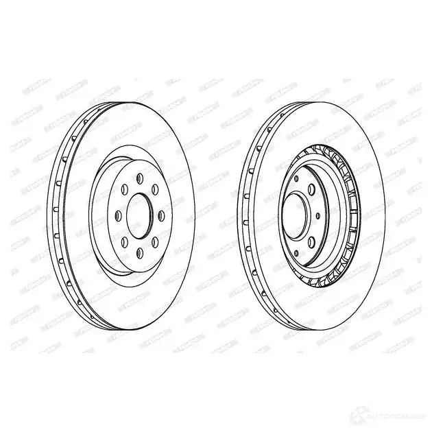 Тормозной диск FERODO Z5BUE DDF1773C 1193641019 DD F1773C