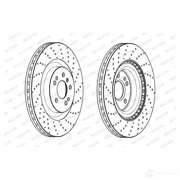 Тормозной диск FERODO 712893 B11J0 DDF 2202C-1 DDF2202C-1 - Изображение 1