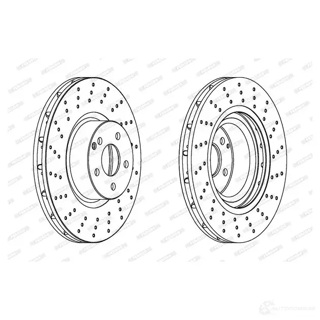Тормозной диск FERODO DDF1248C-1 DDF12 48C 711944 DDF1248C-1 - Изображение 1