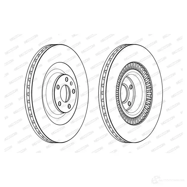 Тормозной диск FERODO DDF18 99C-1 DDF1899C-1 R6TSC4 712715 - Изображение 1