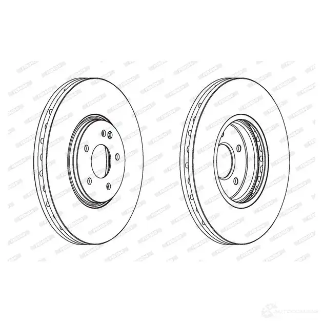 Тормозной диск FERODO DDF1670C-1 712433 DDF16 70 DDF1670C-1 - Изображение 1