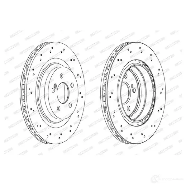 Тормозной диск FERODO 712870 DDF2177C-1 DDF2 177 DDF2177C-1 - Изображение 1