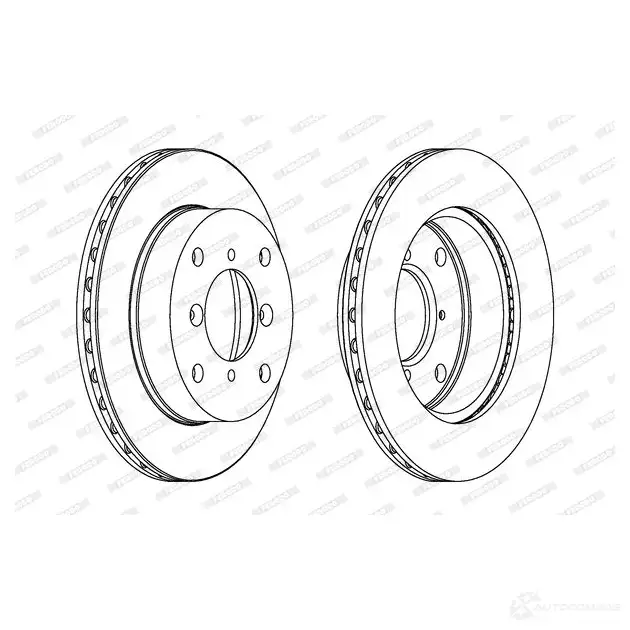 Тормозной диск FERODO DDF623C FK691E 1193643048 DDF6 23C - Изображение 1