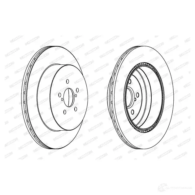 Тормозной диск FERODO DDF1750C-1 DDF1750C-1 712548 DDF1 750 - Изображение 1