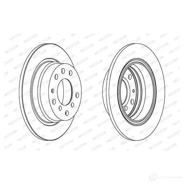 Тормозной диск FERODO DDF022 711605 DD F022 DDF022-1 изображение 0