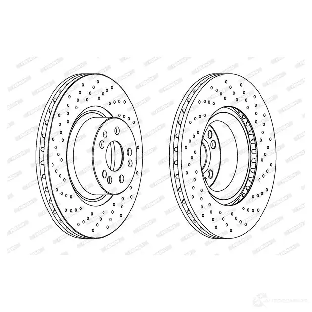 Тормозной диск FERODO DDF1586C-1 712311 DDF1 586C DDF1586C-1 изображение 0