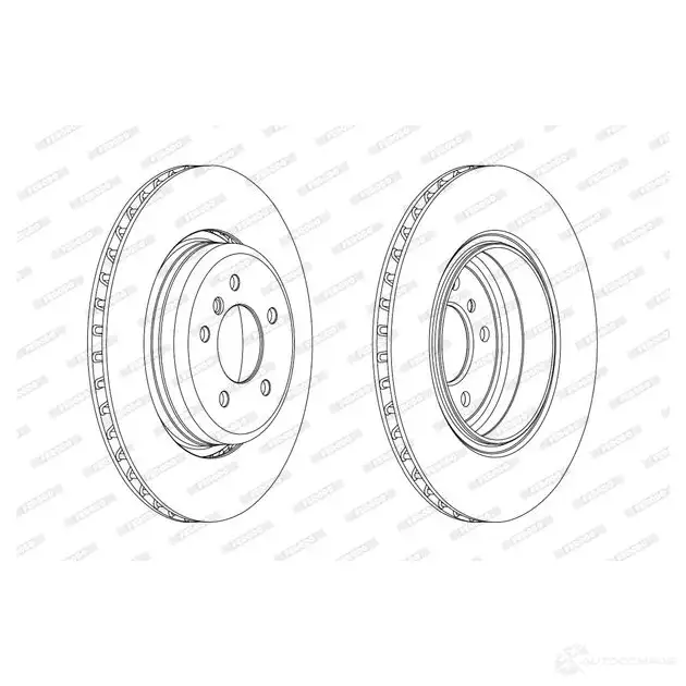 Тормозной диск FERODO DDF2154C-1 DDF2154C-1 712863 DD F2154C - Изображение 1