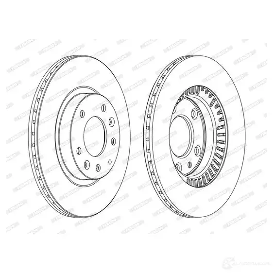 Тормозной диск FERODO VC1WIXU 1193640483 DDF1657C DD F1657C изображение 0