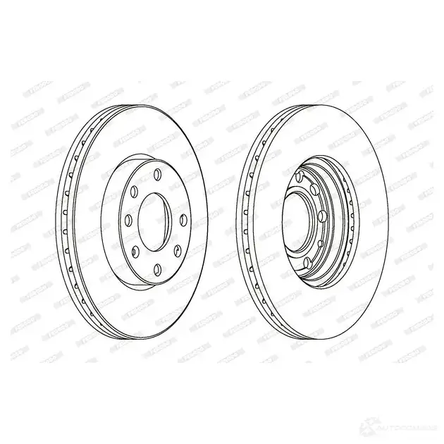 Тормозной диск FERODO 1193639651 DDF149 3 DDF1493C-1 ddf1493c1 изображение 0