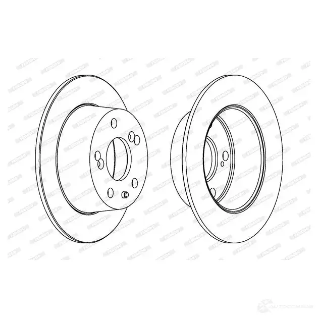 Тормозной диск FERODO DDF094 D DF094 DDF094-1 711669 изображение 0
