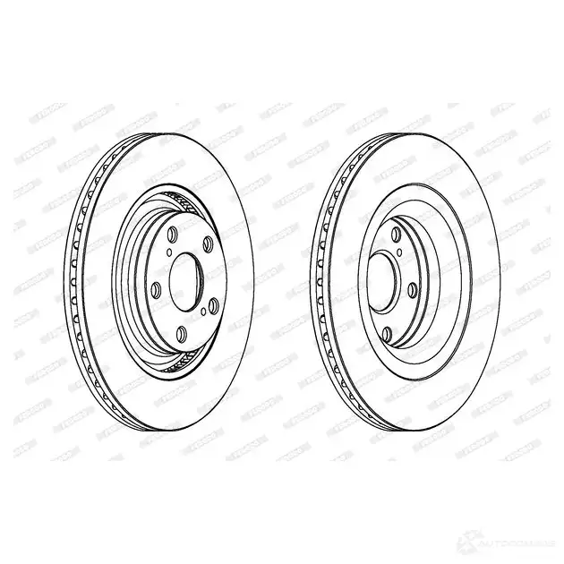 Тормозной диск FERODO 712553 DDF1754-1 DDF1754 DDF175 4 - Изображение 1