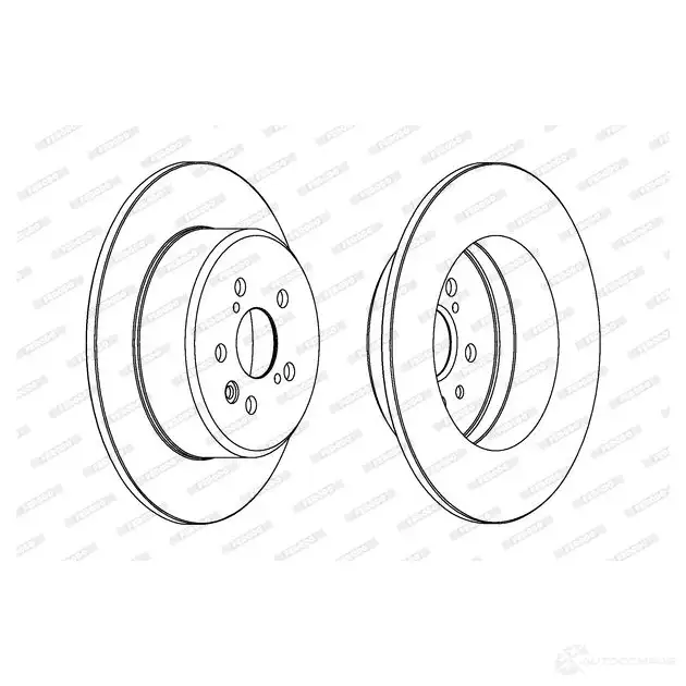 Тормозной диск FERODO ddf8011 DDF80 1 21247402 DDF801-1 изображение 0