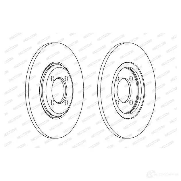 Тормозной диск FERODO DDF027-1 DDF027 DD F027 711609 изображение 0