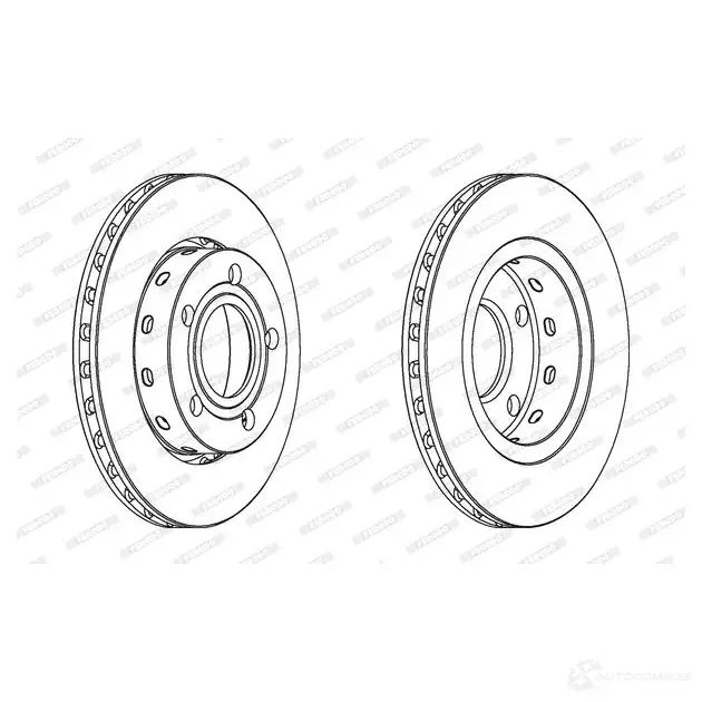 Тормозной диск FERODO DDF18 87 DDF1887-1 712701 DDF1887 - Изображение 1