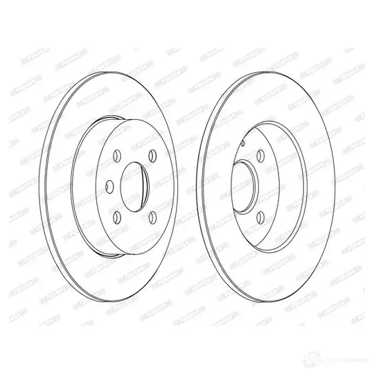 Тормозной диск FERODO DDF 501 DDF501-1 ddf5011 21247082 изображение 0