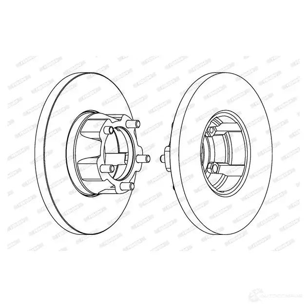 Тормозной диск FERODO 711635 DDF058-1 DDF058-1 DD F058 - Изображение 1