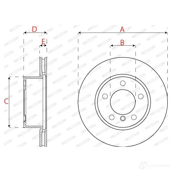 Тормозной диск FERODO ED Q3IV6 1437432047 DDF2196C изображение 1
