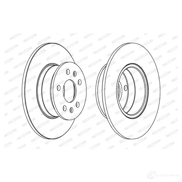 Тормозной диск FERODO DDF 1684 DDF1684-1 ddf16841 21246206 изображение 0