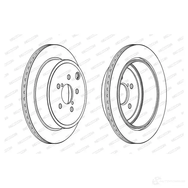Тормозной диск FERODO VJG08X D DF2141C 1193641757 DDF2141C - Изображение 1