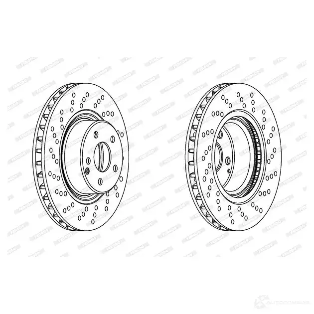 Тормозной диск FERODO DDF 1850C DDF1850C-1 21246494 ddf1850c1 изображение 0