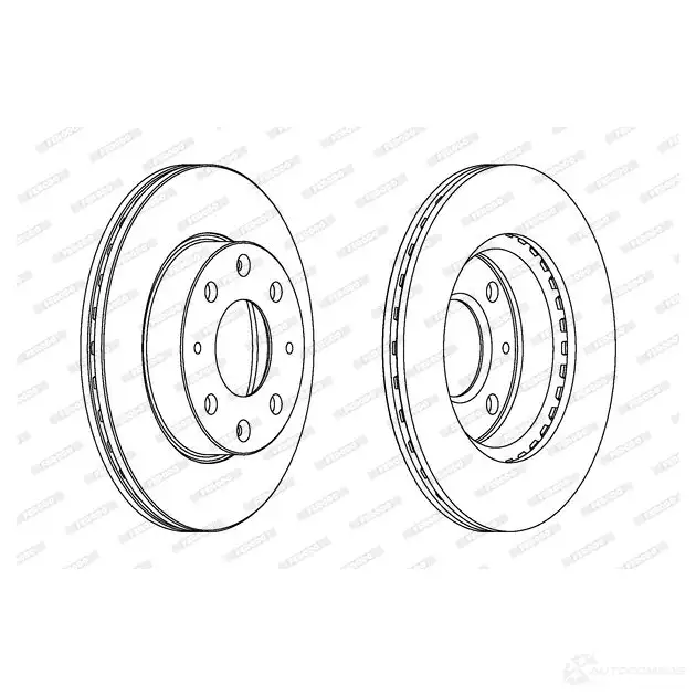 Тормозной диск FERODO ddf8551 D DF855 DDF855-1 21247450 изображение 0