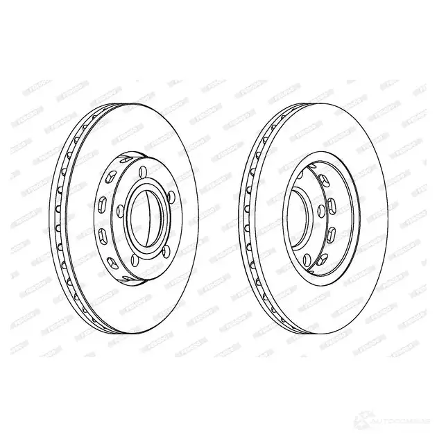 Тормозной диск FERODO ddf266c BVOB15 1193642104 DD F266C изображение 0