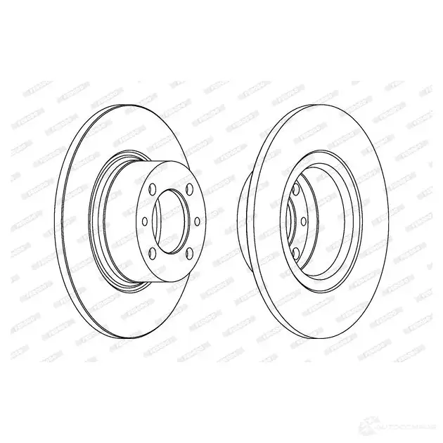 Тормозной диск FERODO DDF1 308C ddf1308c1 21245558 DDF1308C-1 изображение 0