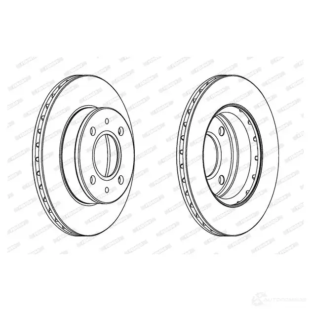 Тормозной диск FERODO DD F449 ddf4491 21247018 DDF449-1 изображение 0