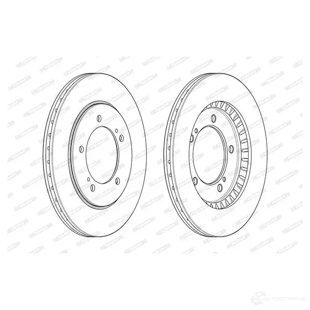 Тормозной диск FERODO ddf4051 21246960 DDF4 05 DDF405-1 изображение 0