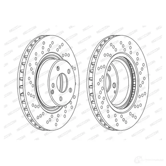 Тормозной диск FERODO ddf15901 DDF1590-1 DDF1 590 21245992 изображение 0