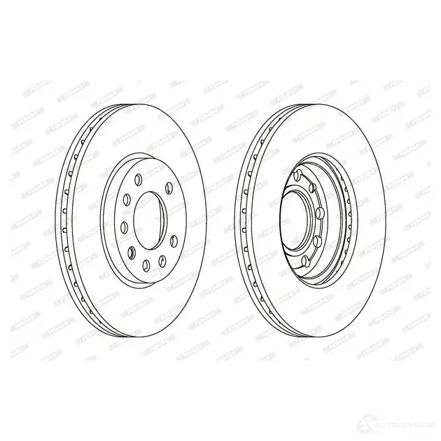 Тормозной диск FERODO DD F1497 ddf14971 DDF1497-1 21245798 изображение 0