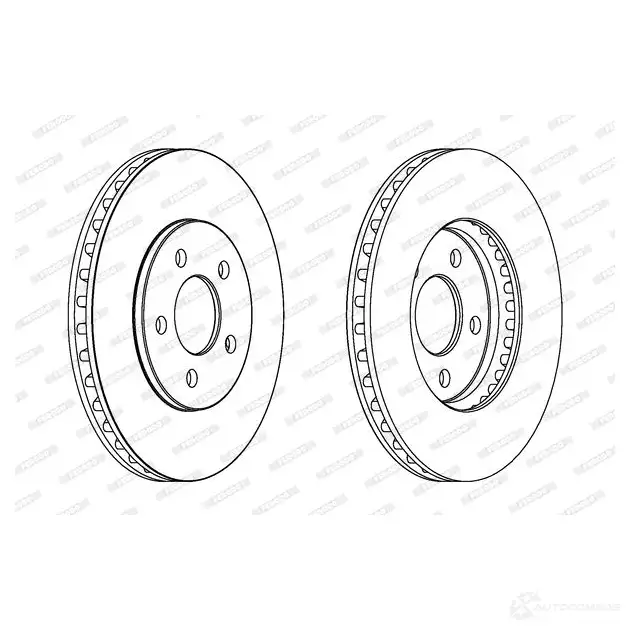 Тормозной диск FERODO ddf5881 1193642956 DDF588-1 DD F588 изображение 0